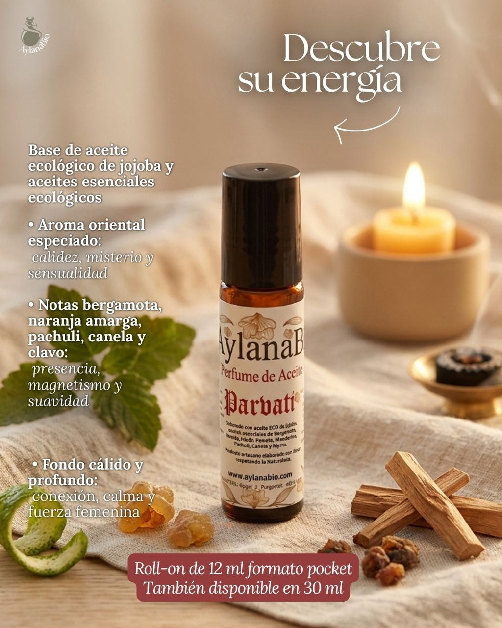 PARVATI, PERFUME DE ACEITE