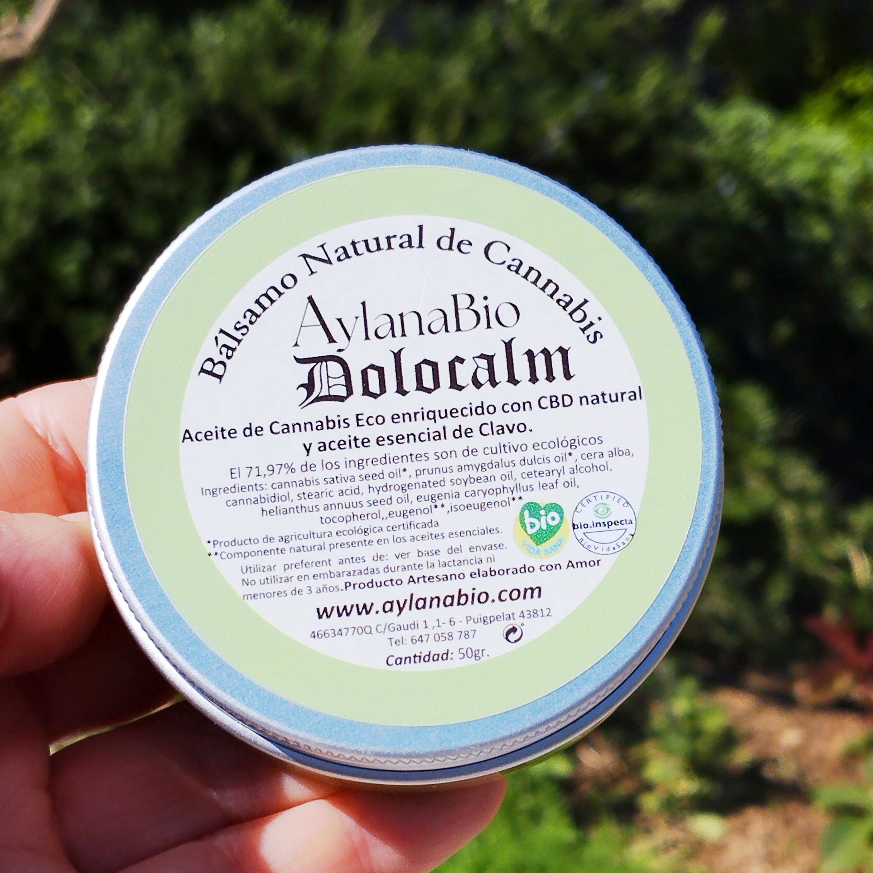 BALSAMO NATURAL DE CANNABIS SATIVA "DOLOCALM"_Aylana Bio_Balsamos CBD Dolor Muscular 2