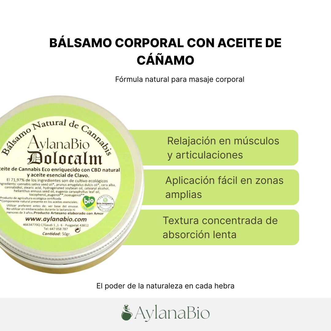 BALSAMO NATURAL DE CANNABIS SATIVA "DOLOCALM"_Aylana Bio_Balsamos CBD Dolor Muscular 3