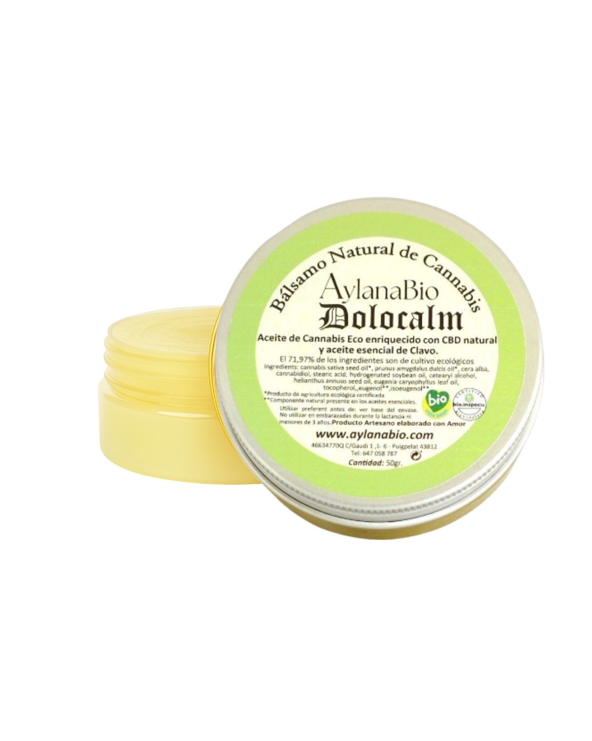 BÀLSAM NATURAL DE CANNABIS SATIVA "DOLOCALM"