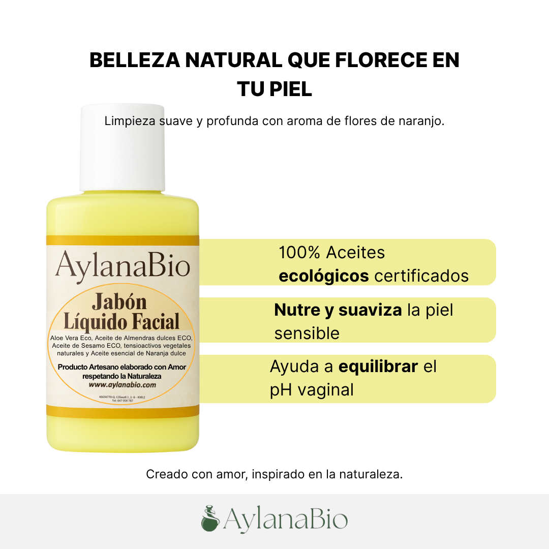 JABON LIQUIDO FACIAL "ORANGE FLOWERS"_Aylana Bio 2