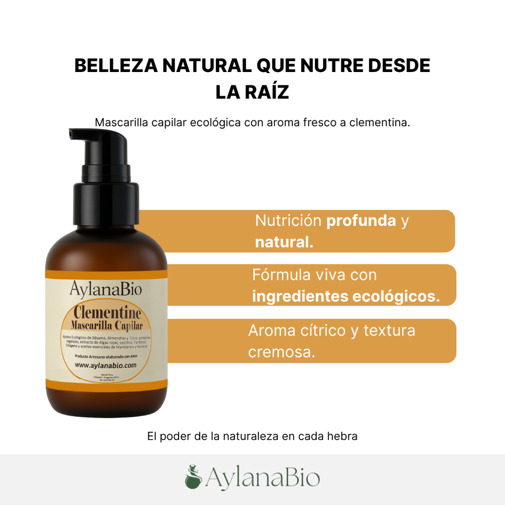 MASCARILLA CAPILAR "CLEMENTINE"_Aylana Bio 2