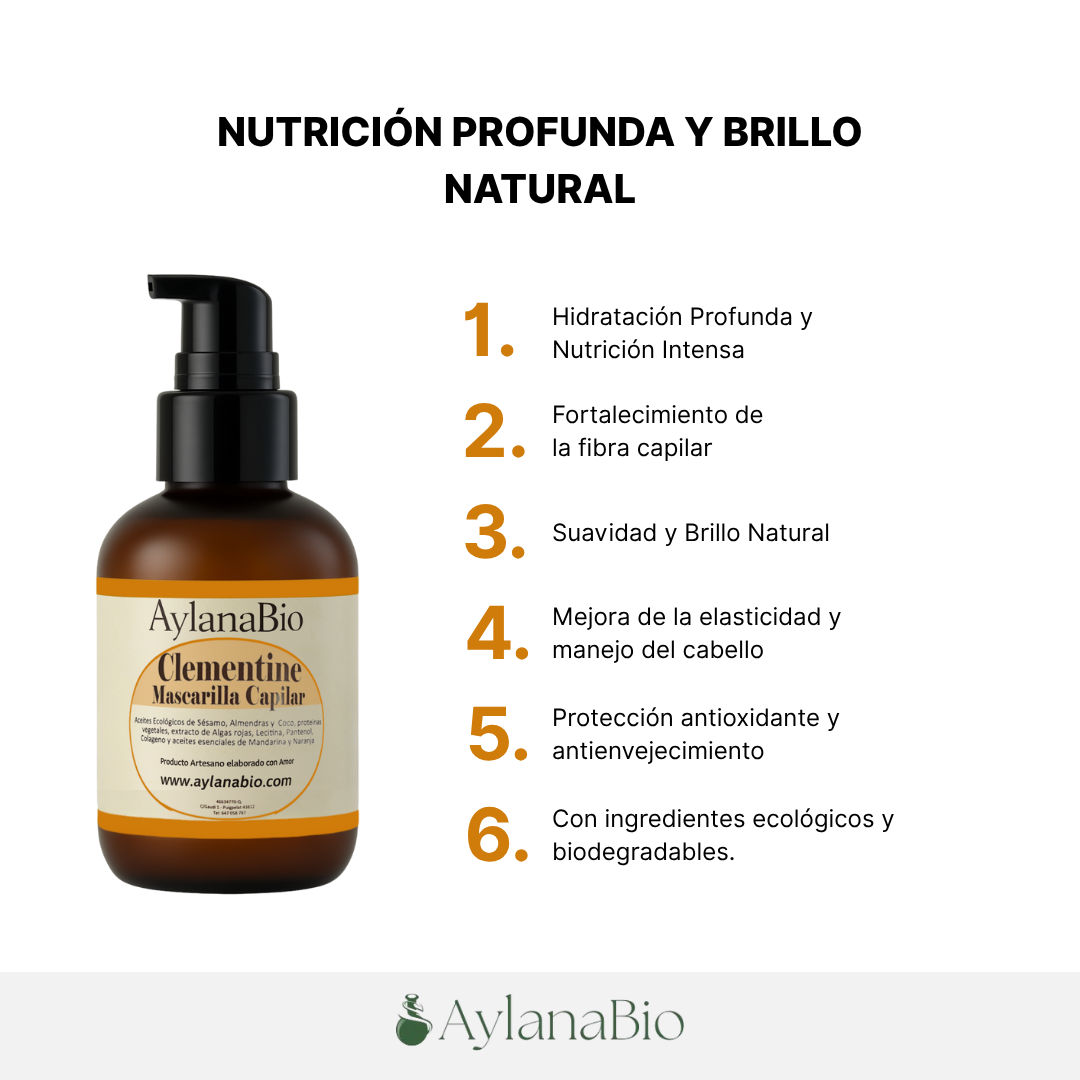 MASCARILLA CAPILAR "CLEMENTINE"_Aylana Bio 3